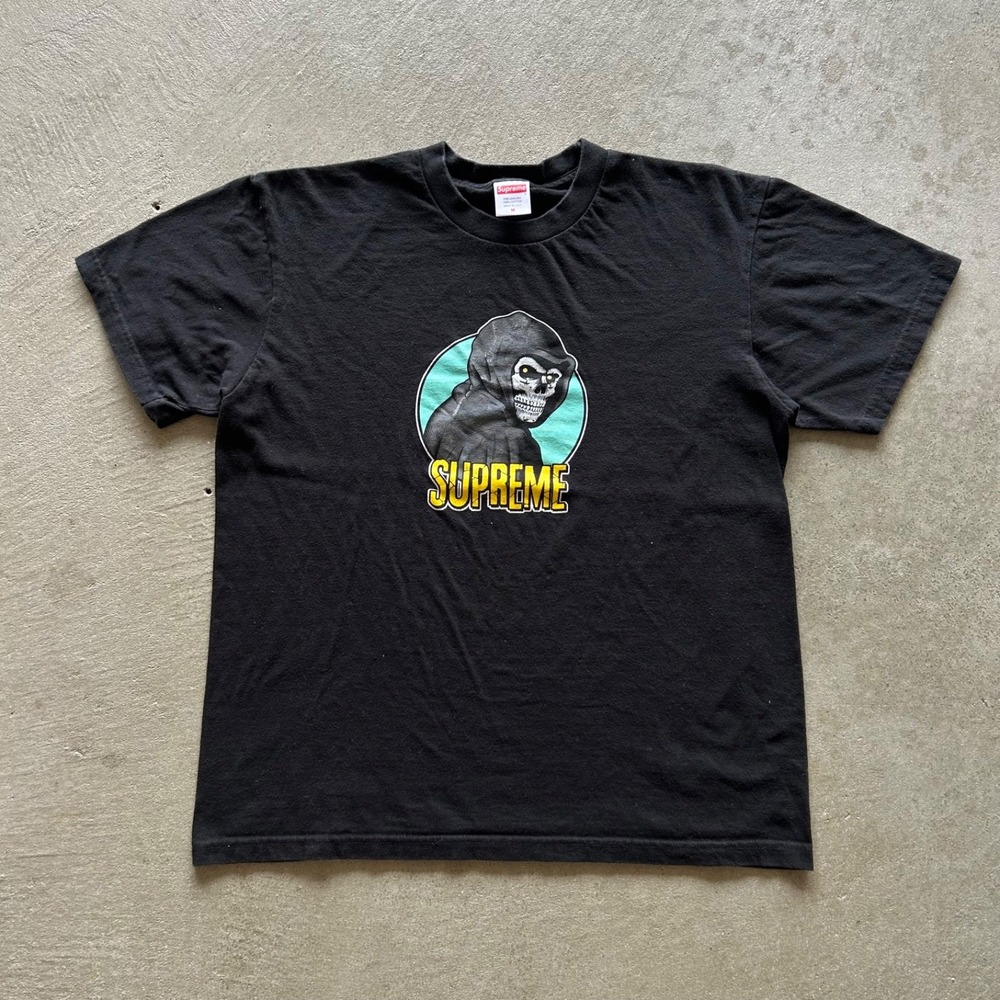 Supreme Grim‎ Reaper Shirt Size Medium Black SS23 Sean Cliver Art USA MADE